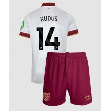 West Ham United Mohammed Kudus #14 Tredjedraktsett Barn 2024-25 Kortermet (+ korte bukser)